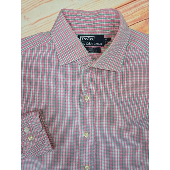 Polo Ralph Lauren Mens Classic Fit Pink Dress Shirt 15.5/33 - Picture 4 of 7